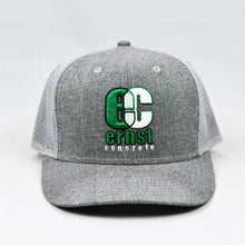 Load image into Gallery viewer, Grey Chambray Slight-Curve Flat-Bill Snap-Back Trucker