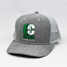 Load image into Gallery viewer, Grey Chambray Slight-Curve Flat-Bill Snap-Back Trucker
