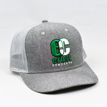 Load image into Gallery viewer, Grey Chambray Slight-Curve Flat-Bill Snap-Back Trucker