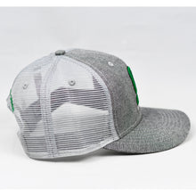 Load image into Gallery viewer, Grey Chambray Slight-Curve Flat-Bill Snap-Back Trucker