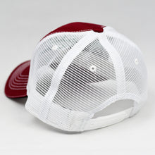 Load image into Gallery viewer, Wine Red & White Semi-Pro Snap-Back Trucker
