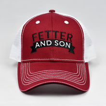 Load image into Gallery viewer, Wine Red & White Semi-Pro Snap-Back Trucker