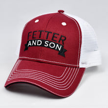 Load image into Gallery viewer, Wine Red & White Semi-Pro Snap-Back Trucker