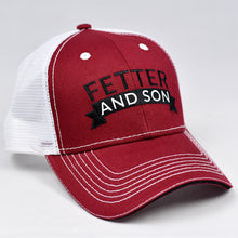 Load image into Gallery viewer, Wine Red & White Semi-Pro Snap-Back Trucker