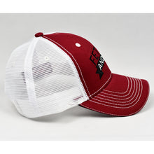 Load image into Gallery viewer, Wine Red & White Semi-Pro Snap-Back Trucker