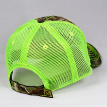 Load image into Gallery viewer, Real Tree Camo & Fluorescent Yellow Semi-Pro Trucker
