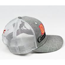 Load image into Gallery viewer, Grey Chambray Slight-Curve Flat-Bill Snap-Back Trucker