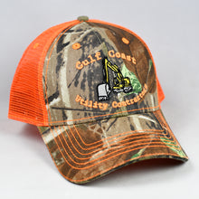 Load image into Gallery viewer, Real Tree Camo & Fluorescent Orange Semi-Pro Trucker