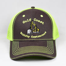 Load image into Gallery viewer, Charcoal & Fluorescent Yellow Semi-Pro Trucker