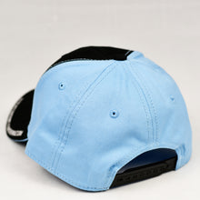 Load image into Gallery viewer, Black & Baby Blue Chino Semi-Pro Snap-Back