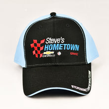 Load image into Gallery viewer, Black & Baby Blue Chino Semi-Pro Snap-Back