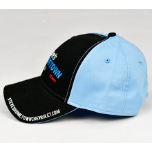 Load image into Gallery viewer, Black & Baby Blue Chino Semi-Pro Snap-Back
