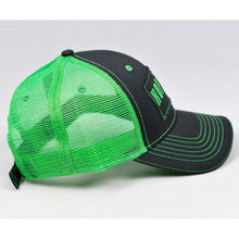 Load image into Gallery viewer, Black Twill & Flow Green Semi-Pro Trucker
