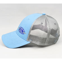 Load image into Gallery viewer, Baby Blue & Grey Semi-Pro Trucker