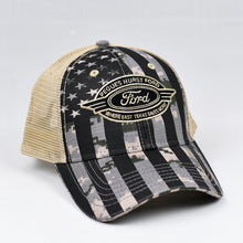 Load image into Gallery viewer, US Flag Desert Digi-Camo & Khaki Semi-Pro Trucker
