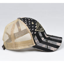 Load image into Gallery viewer, US Flag Desert Digi-Camo & Khaki Semi-Pro Trucker