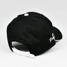 Load image into Gallery viewer, Black w/ White Trims Chino Twill Semi-Pro Cap