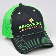 Load image into Gallery viewer, Charcoal Twill & Flow Green Semi-Pro Trucker