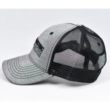 Load image into Gallery viewer, Grey Chambray & Black Semi-Pro Snap-Back Trucker