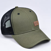 Load image into Gallery viewer, Olive Canvas & Black Semi-Pro Snap-Back Trucker