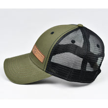 Load image into Gallery viewer, Olive Canvas & Black Semi-Pro Snap-Back Trucker