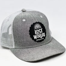 Load image into Gallery viewer, Grey Chambray Slight-Curve Flat-Bill Snap-Back Trucker