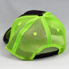 Load image into Gallery viewer, Charcoal & Fluorescent Yellow Semi-Pro Snap-Back Trucker