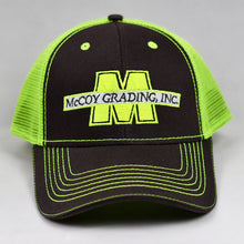 Load image into Gallery viewer, Charcoal & Fluorescent Yellow Semi-Pro Snap-Back Trucker