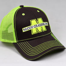 Load image into Gallery viewer, Charcoal & Fluorescent Yellow Semi-Pro Snap-Back Trucker