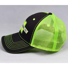 Load image into Gallery viewer, Charcoal & Fluorescent Yellow Semi-Pro Snap-Back Trucker