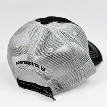 Load image into Gallery viewer, Black Chino Twill & Grey Dad-Cap Trucker