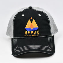 Load image into Gallery viewer, Black Chino Twill & Grey Dad-Cap Trucker