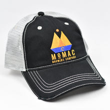 Load image into Gallery viewer, Black Chino Twill & Grey Dad-Cap Trucker