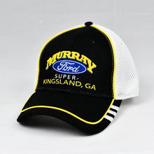 Load image into Gallery viewer, Black Twill & White Air-Mesh Semi-Pro Snap-Back Trucker