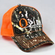 Load image into Gallery viewer, Mossy Oak Camo & Fluorescent Orange Semi-Pro Snap-Back Trucker