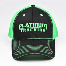 Load image into Gallery viewer, Black Twill & Flow Green Semi-Pro Trucker