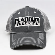 Load image into Gallery viewer, Dark Grey & Grey Snap-Back Dad-Cap Trucker