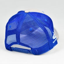 Load image into Gallery viewer, Stone Chino Twill & Royal Blue Semi-Pro Snap-Back Trucker