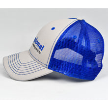 Load image into Gallery viewer, Stone Chino Twill & Royal Blue Semi-Pro Snap-Back Trucker