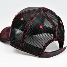 Load image into Gallery viewer, Black & Charcoal w/ Red Trims Semi-Pro Trucker