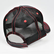 Load image into Gallery viewer, Black & Charcoal w/ Red Trims Semi-Pro Trucker