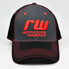 Load image into Gallery viewer, Black & Charcoal w/ Red Trims Semi-Pro Trucker