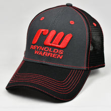 Load image into Gallery viewer, Black & Charcoal w/ Red Trims Semi-Pro Trucker