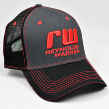 Load image into Gallery viewer, Black & Charcoal w/ Red Trims Semi-Pro Trucker