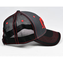 Load image into Gallery viewer, Black & Charcoal w/ Red Trims Semi-Pro Trucker