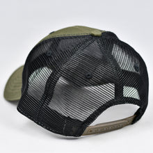 Load image into Gallery viewer, Olive Canvas & Black Semi-Pro Snap-Back Trucker