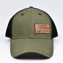 Load image into Gallery viewer, Olive Canvas & Black Semi-Pro Snap-Back Trucker