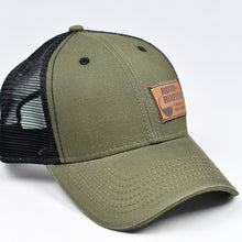Load image into Gallery viewer, Olive Canvas & Black Semi-Pro Snap-Back Trucker