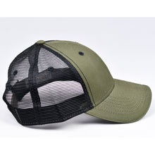 Load image into Gallery viewer, Olive Canvas & Black Semi-Pro Snap-Back Trucker