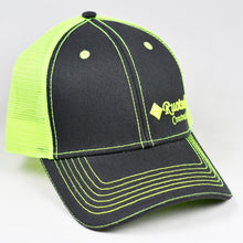 Load image into Gallery viewer, Black Twill & Fluorescent Yellow Semi-Pro Trucker